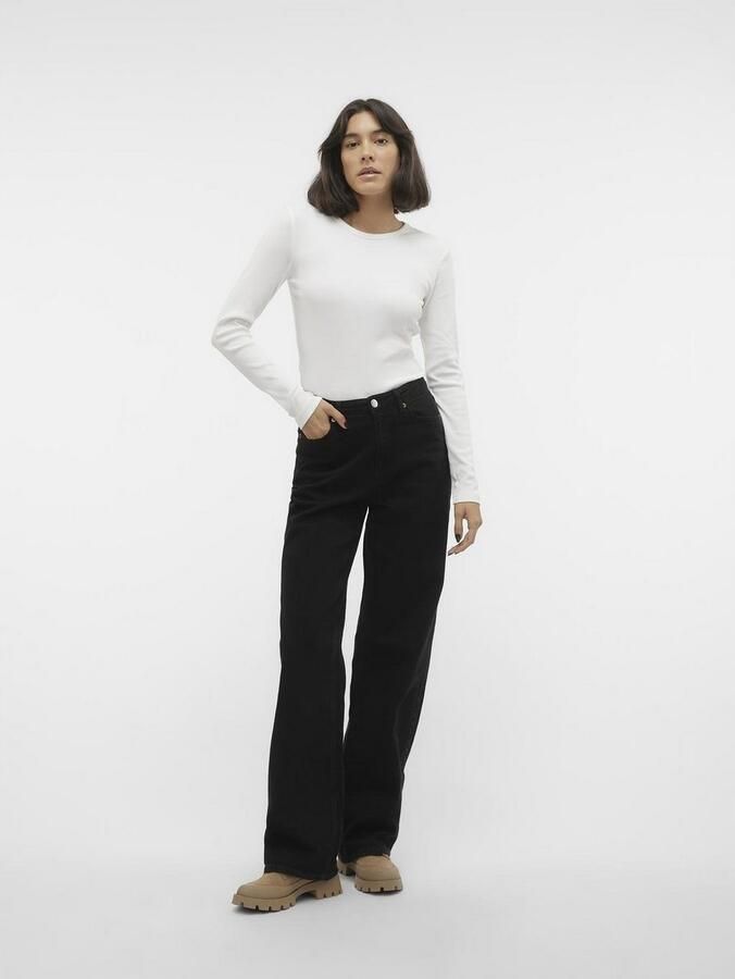 Vero Moda Slim fit shirt met lange mouwen van katoenmix model 'CHLOE' - Foto 5