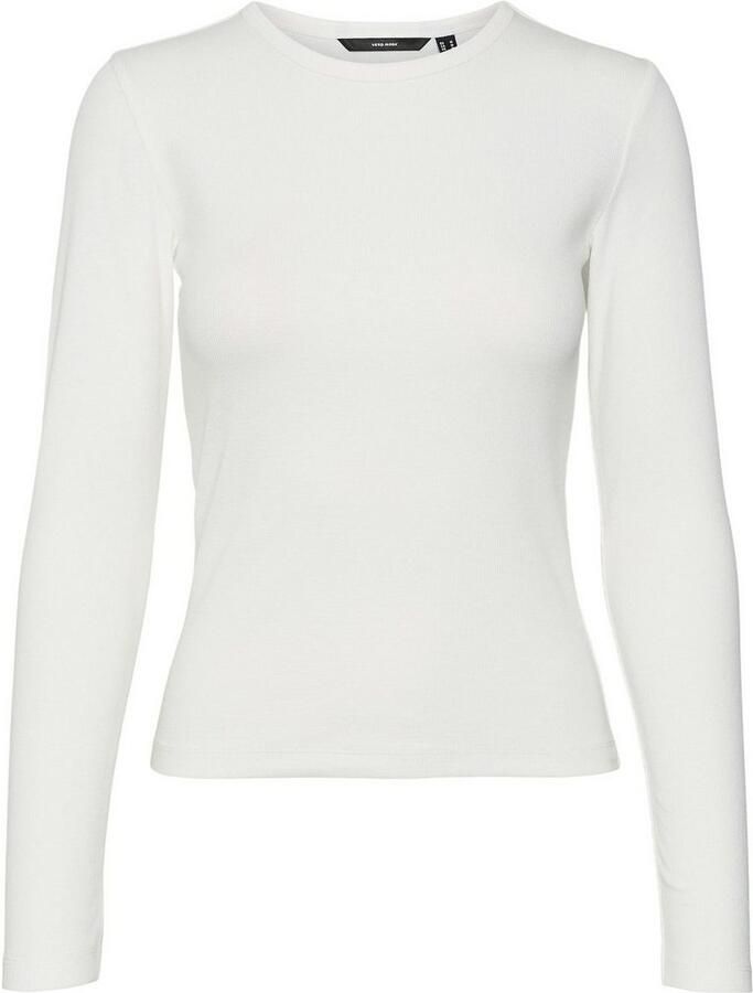 Vero Moda Slim fit shirt met lange mouwen van katoenmix model 'CHLOE'