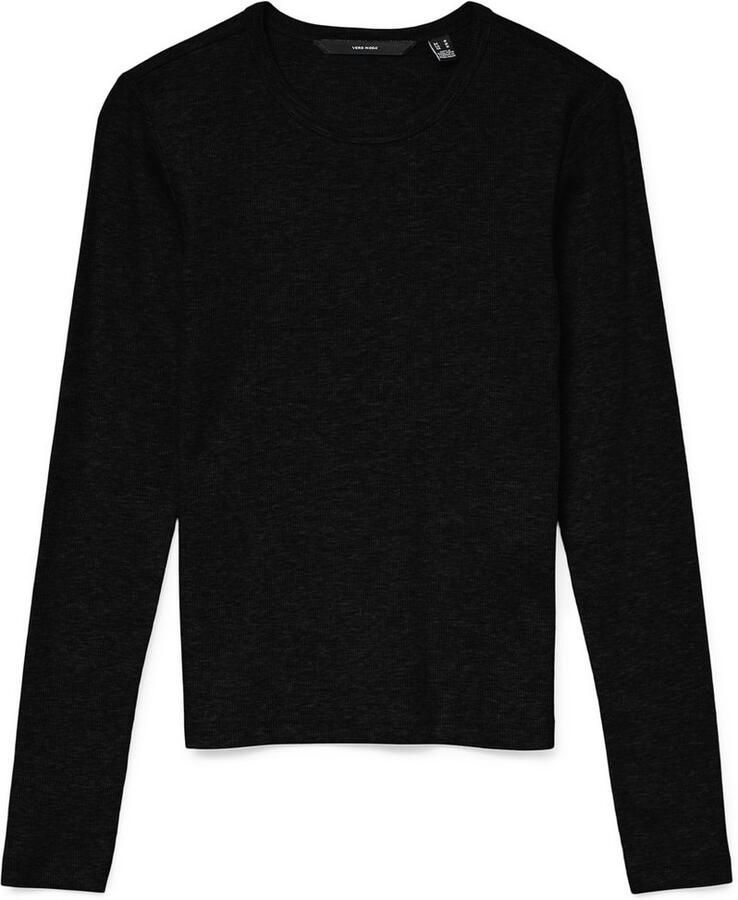 Vero Moda Slim fit shirt met lange mouwen van katoenmix model 'CHLOE'