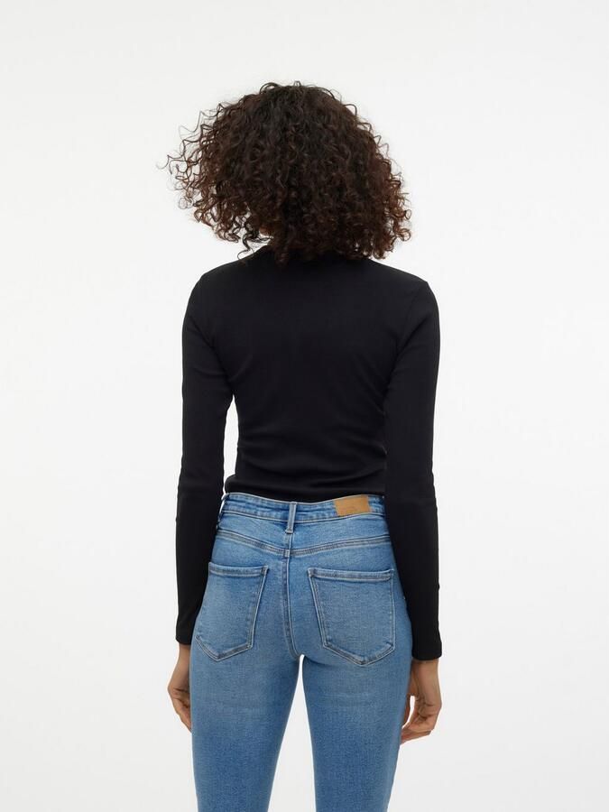 Vero Moda Slim fit shirt met lange mouwen van katoenmix model 'CHLOE' - Foto 5