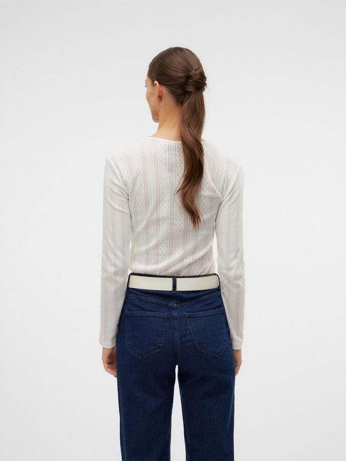 Vero Moda Regular fit shirt met lange mouwen van puur katoen model 'LISA' - Foto 4