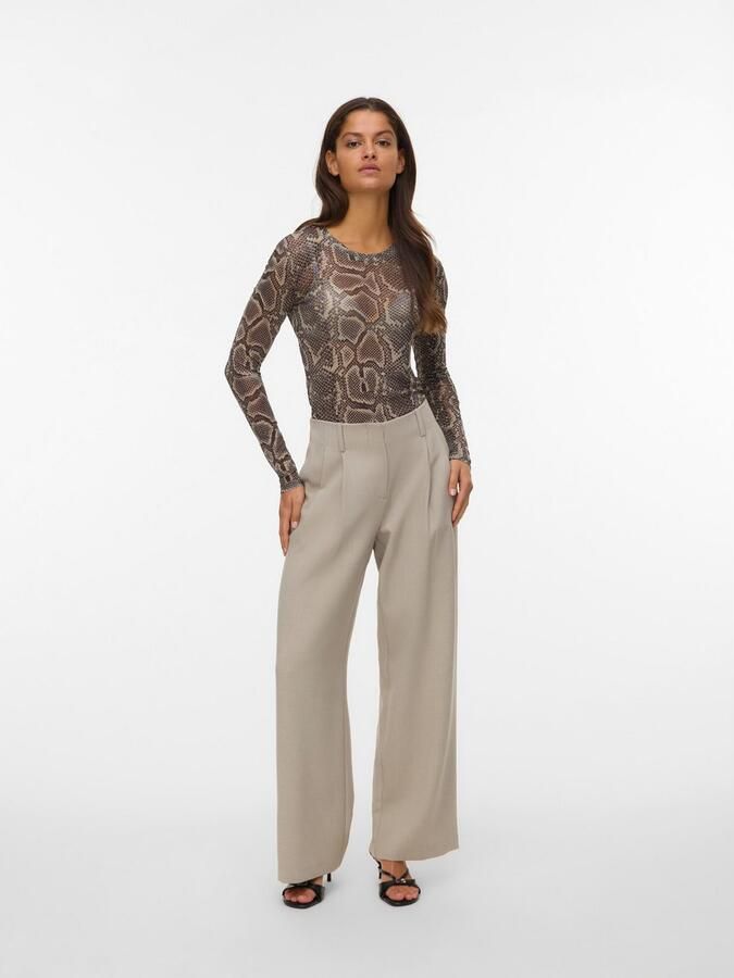 Vero Moda Shirt met lange mouwen VMLOVA LS MESH TOP JRS NOOS - Foto 4