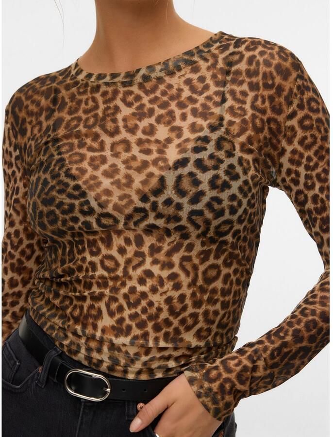 Vero Moda Shirt met lange mouwen VMLOVA LS MESH TOP JRS NOOS