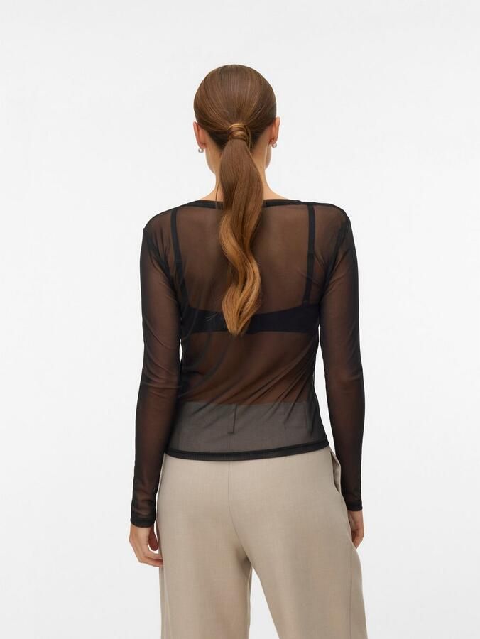 Vero Moda Shirt met lange mouwen VMLOVA LS MESH TOP JRS NOOS - Foto 3