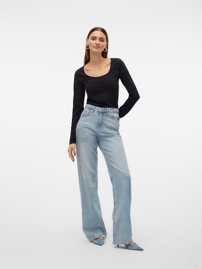 Vero Moda Shirt met lange mouwen VMLULU LS U-NECK TOP JRS GA NOOS - Foto 5