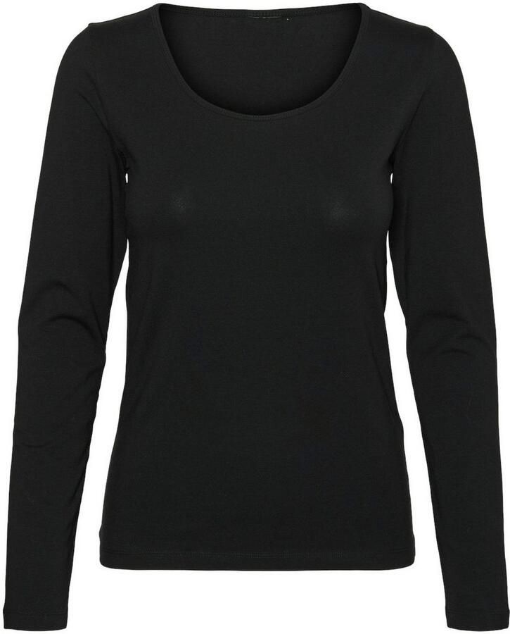 Vero Moda Shirt met lange mouwen VMLULU LS U-NECK TOP JRS GA NOOS