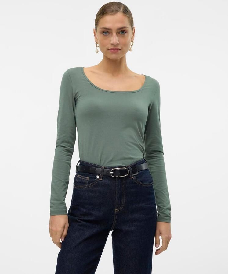 Vero Moda Shirt met lange mouwen VMLULU LS U-NECK TOP JRS GA NOOS - Foto 6