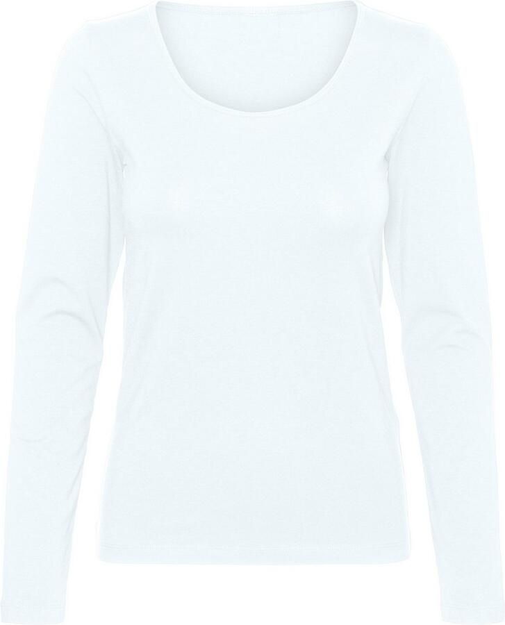 Vero Moda Shirt met lange mouwen VMLULU LS U-NECK TOP JRS GA NOOS