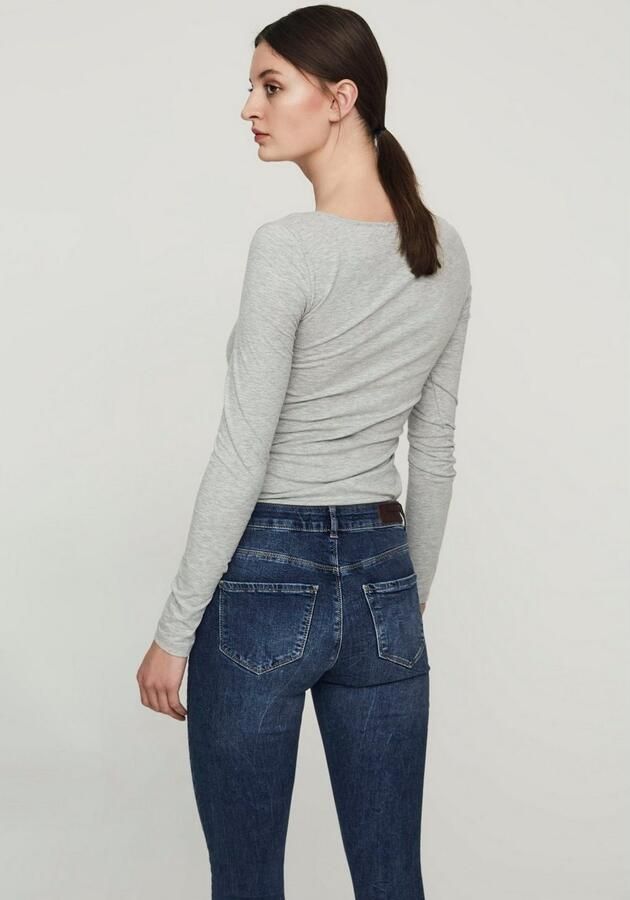 VERO MODA gemÃªleerde longsleeve VMMAXI met katoen grijs - Foto 7