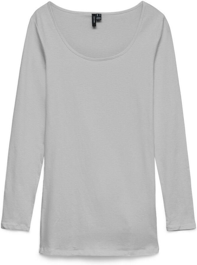VERO MODA gemÃªleerde longsleeve VMMAXI met katoen grijs - Foto 6