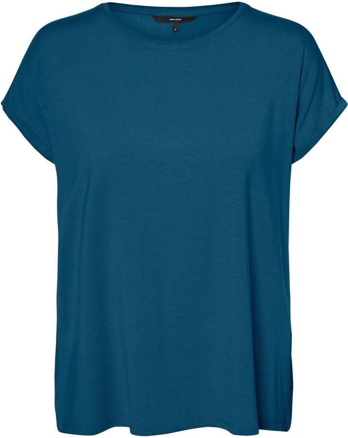 Vero Moda Shirt met ronde hals VMAVA PLAIN SS TOP GAJRS NOOS