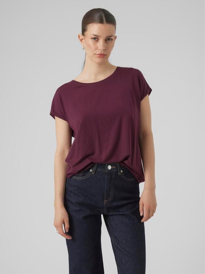 Vero Moda Shirt met ronde hals VMAVA PLAIN SS TOP GAJRS NOOS - Foto 5