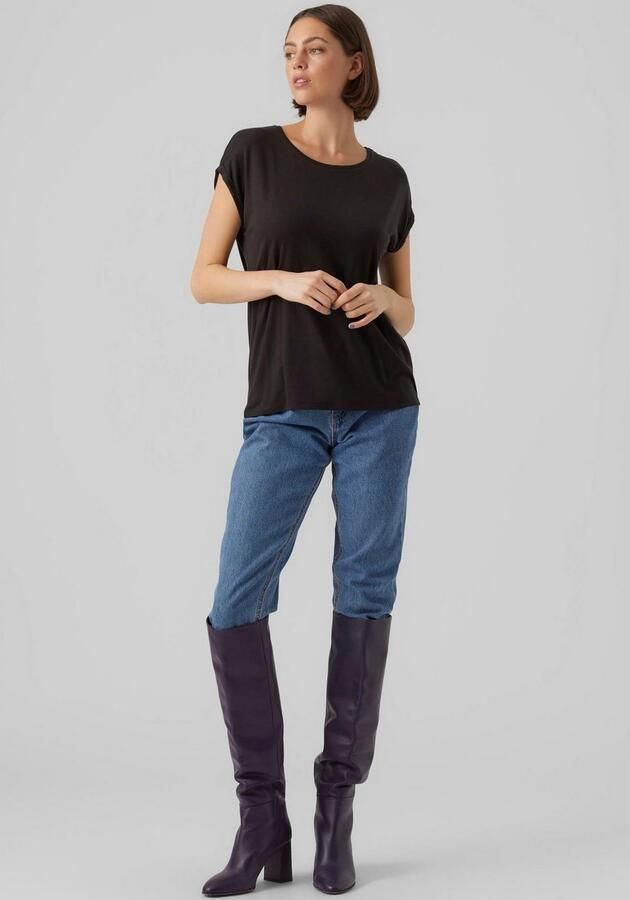 Vero Moda Shirt met ronde hals VMAVA PLAIN SS TOP GAJRS NOOS - Foto 5
