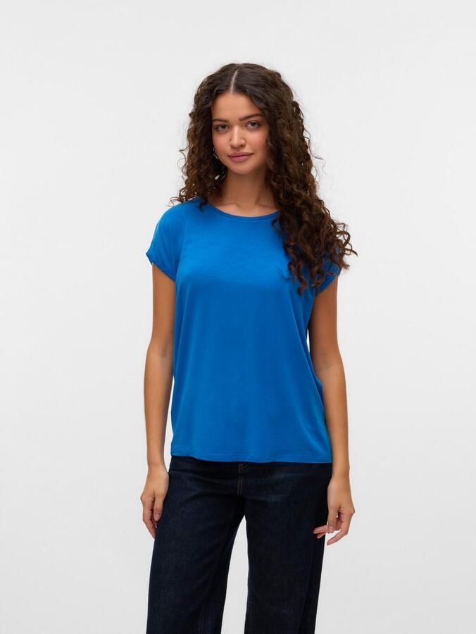 Vero Moda Shirt met ronde hals VMAVA PLAIN SS TOP GAJRS NOOS - Foto 3