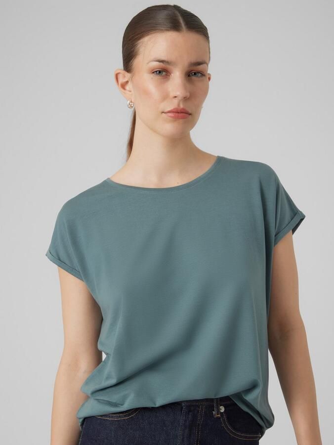 Vero Moda Shirt met ronde hals VMAVA PLAIN SS TOP GAJRS NOOS - Foto 3