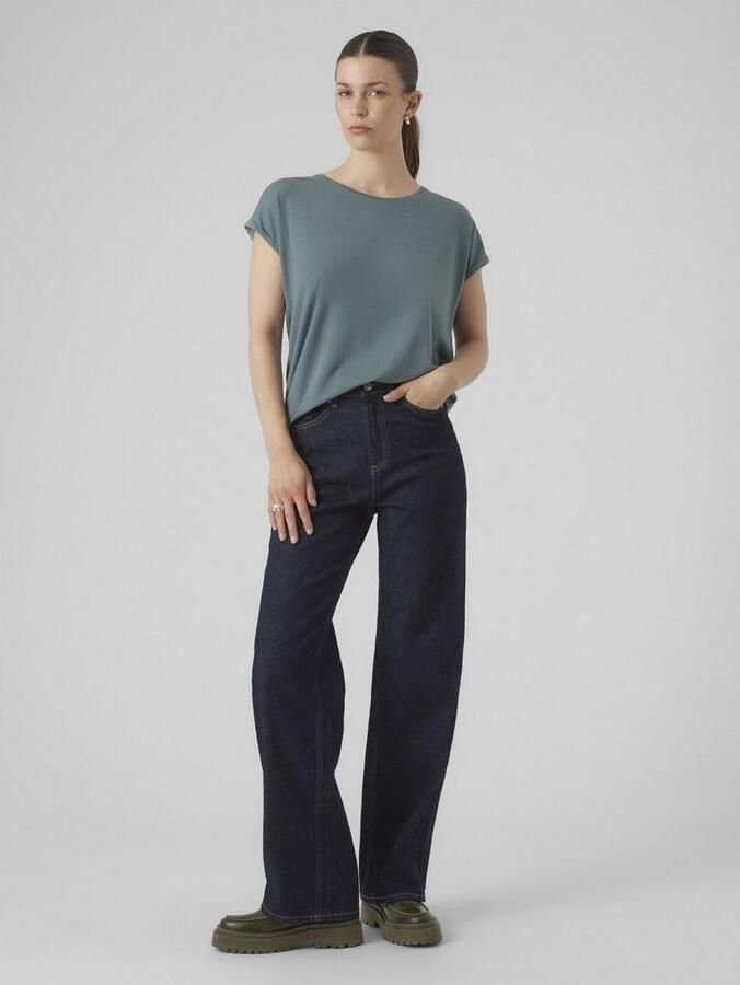 Vero Moda Shirt met ronde hals VMAVA PLAIN SS TOP GAJRS NOOS - Foto 5