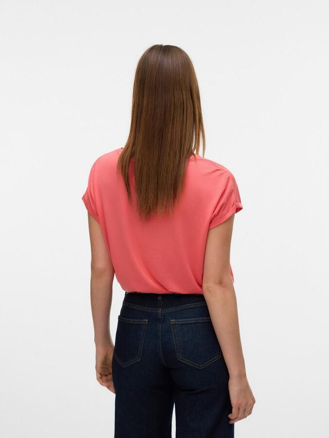 Vero Moda Shirt met ronde hals VMAVA PLAIN SS TOP GAJRS NOOS - Foto 3