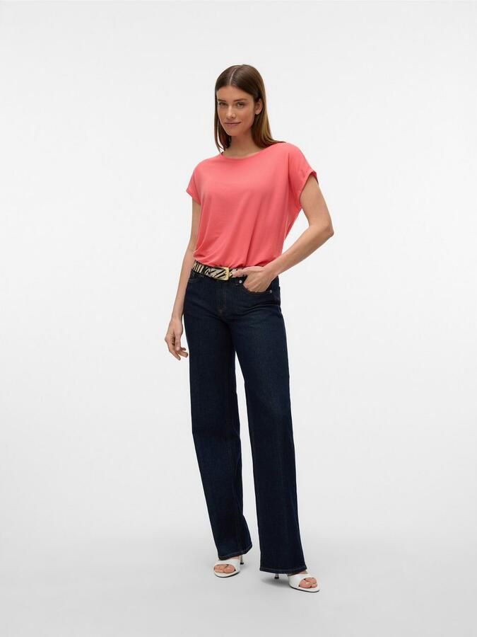 Vero Moda Shirt met ronde hals VMAVA PLAIN SS TOP GAJRS NOOS - Foto 5