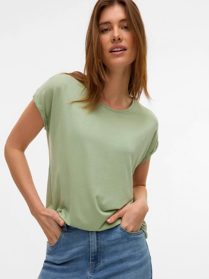 Vero Moda Shirt met ronde hals VMAVA PLAIN SS TOP GAJRS NOOS - Foto 6