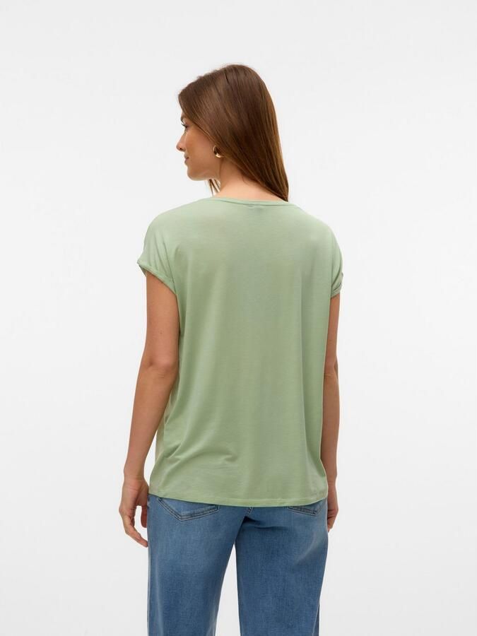 Vero Moda Shirt met ronde hals VMAVA PLAIN SS TOP GAJRS NOOS - Foto 4