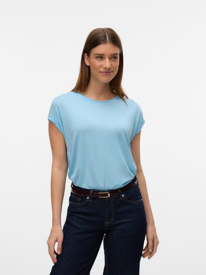 Vero Moda Shirt met ronde hals VMAVA PLAIN SS TOP GAJRS NOOS - Foto 6