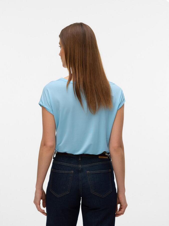 Vero Moda Shirt met ronde hals VMAVA PLAIN SS TOP GAJRS NOOS - Foto 5