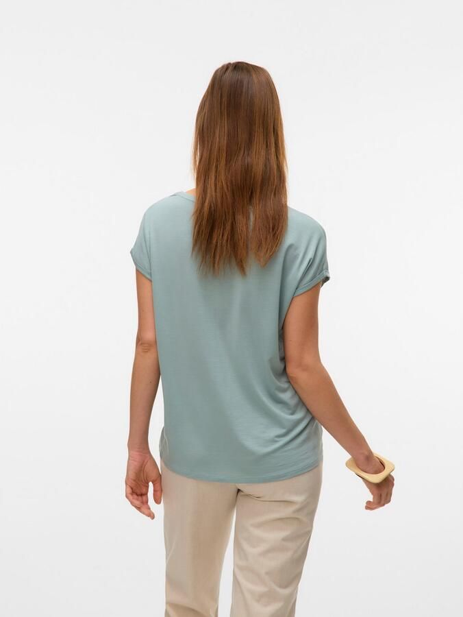 Vero Moda Shirt met ronde hals VMAVA PLAIN SS TOP GAJRS NOOS - Foto 4