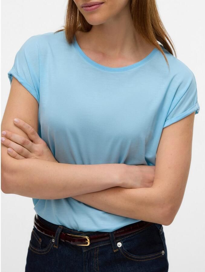 Vero Moda Shirt met ronde hals VMAVA PLAIN SS TOP GAJRS NOOS - Foto 3