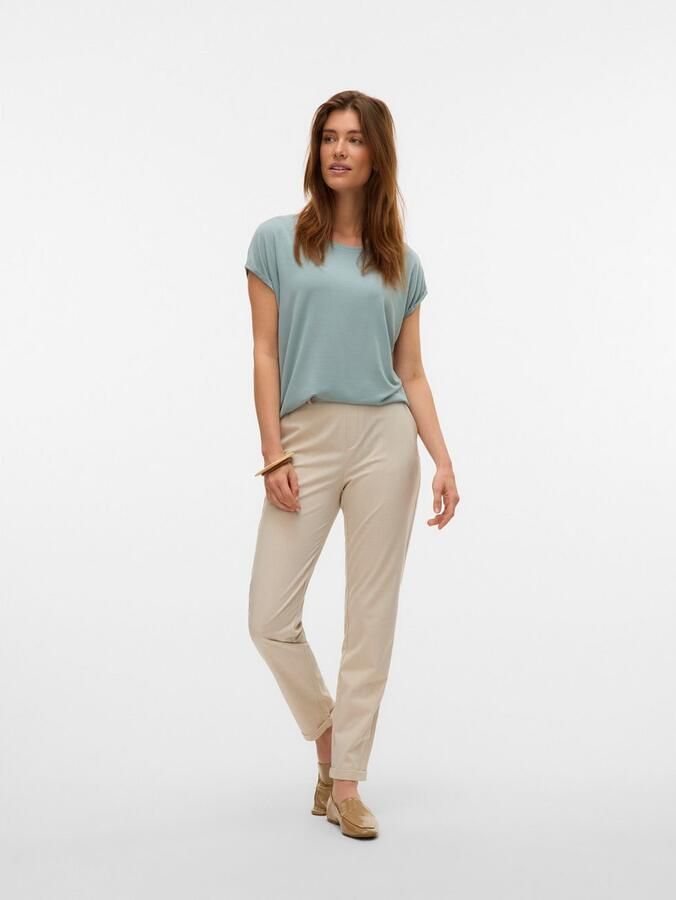 Vero Moda Shirt met ronde hals VMAVA PLAIN SS TOP GAJRS NOOS - Foto 5