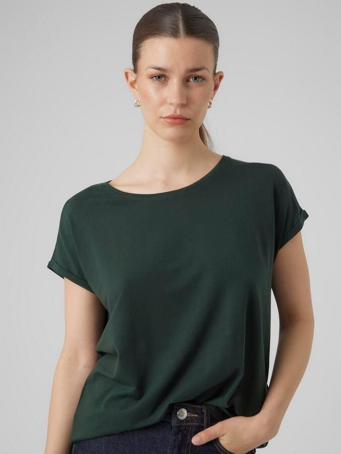 Vero Moda Shirt met ronde hals VMAVA PLAIN SS TOP GAJRS NOOS - Foto 5