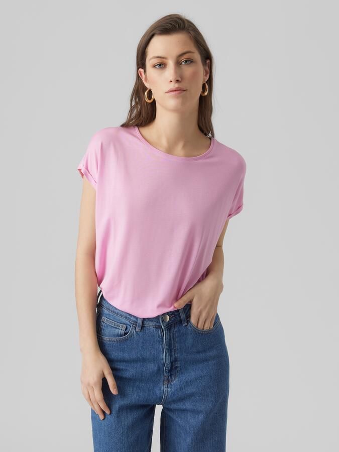 Vero Moda Shirt met ronde hals VMAVA PLAIN SS TOP GAJRS NOOS - Foto 6