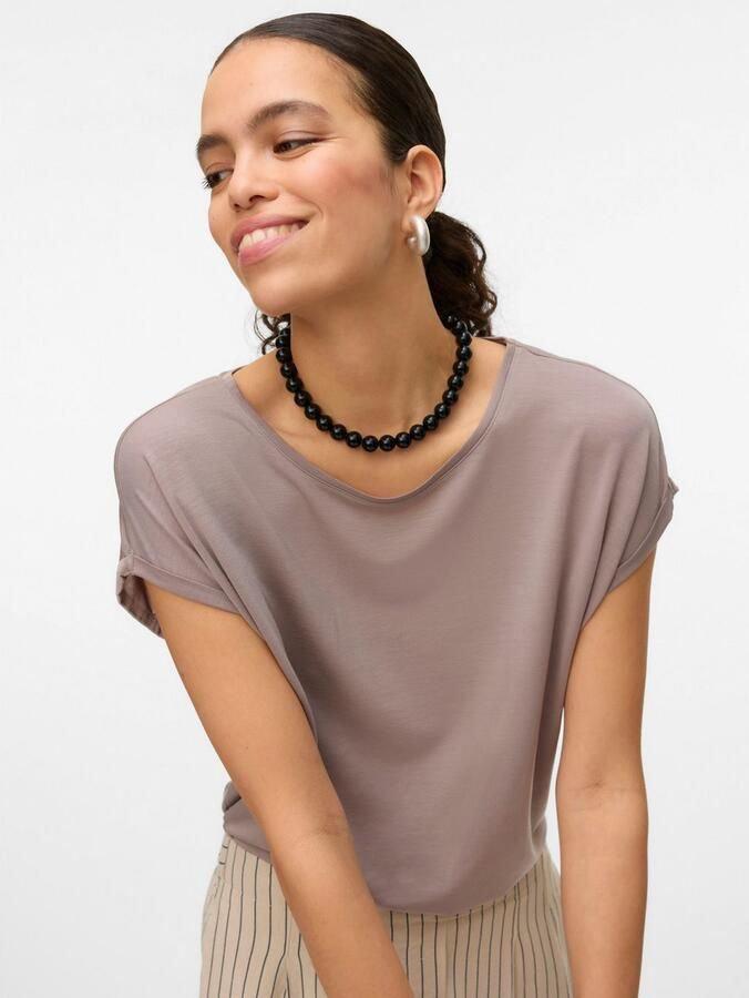 Vero Moda Shirt met ronde hals VMAVA PLAIN SS TOP GAJRS NOOS - Foto 3