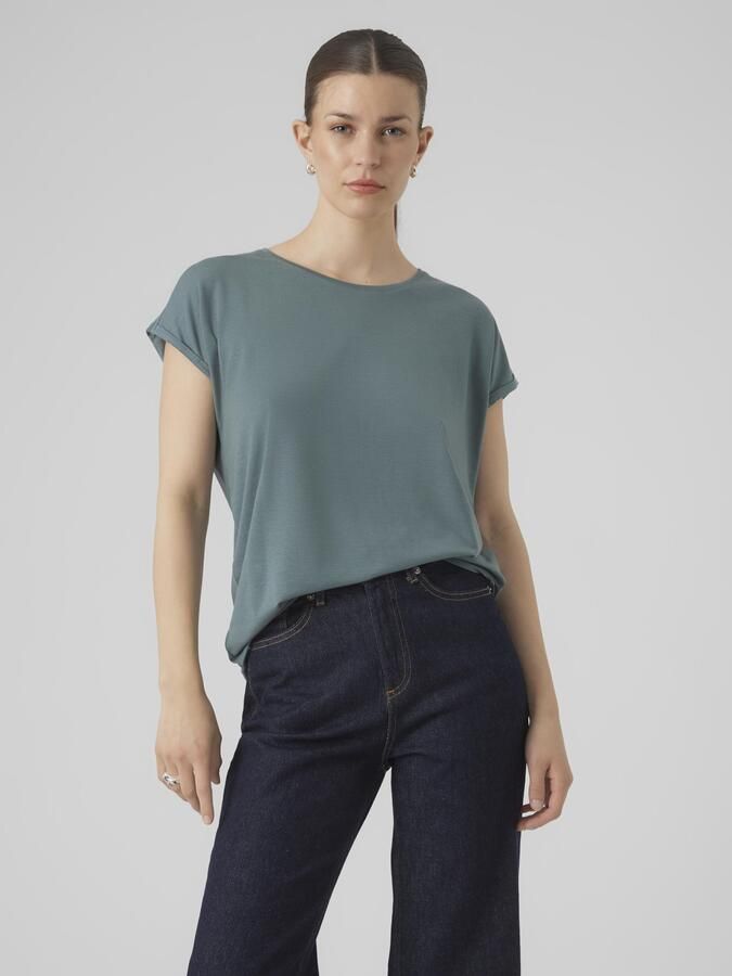 Vero Moda Shirt met ronde hals VMAVA PLAIN SS TOP GAJRS NOOS - Foto 8