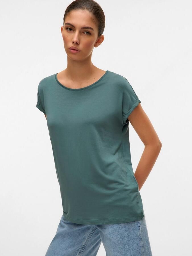 Vero Moda Shirt met ronde hals VMAVA PLAIN SS TOP GAJRS NOOS - Foto 9