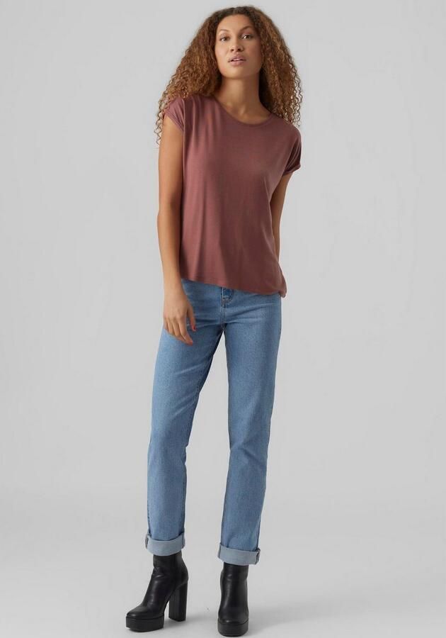 Vero Moda Shirt met ronde hals VMAVA PLAIN SS TOP GAJRS NOOS - Foto 3
