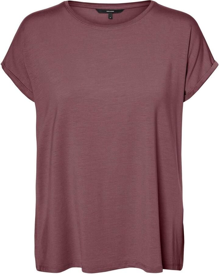 Vero Moda Shirt met ronde hals VMAVA PLAIN SS TOP GAJRS NOOS