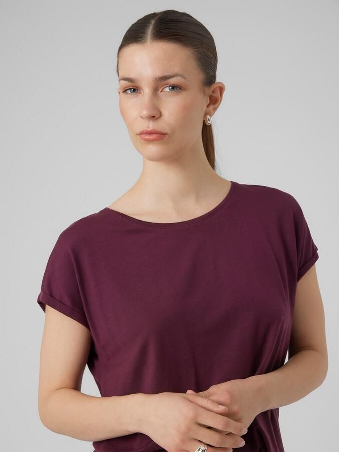 Vero Moda Shirt met ronde hals VMAVA PLAIN SS TOP GAJRS NOOS - Foto 2