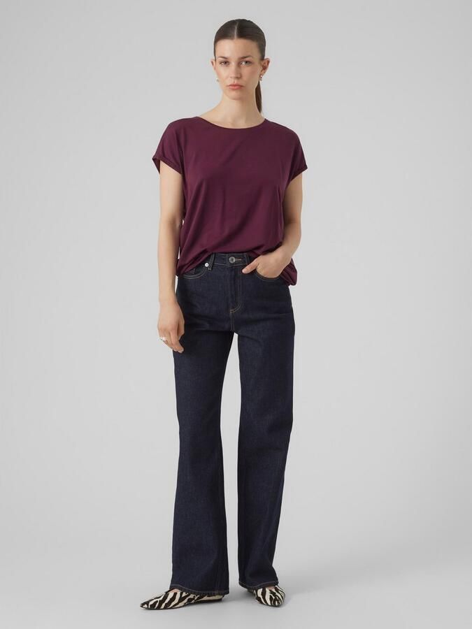 Vero Moda Shirt met ronde hals VMAVA PLAIN SS TOP GAJRS NOOS - Foto 3