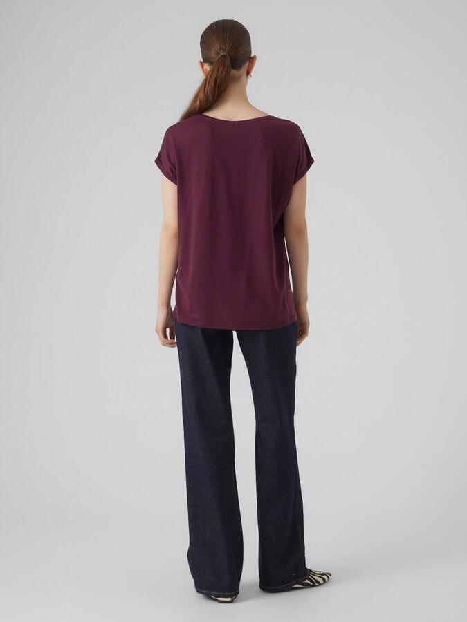 Vero Moda Shirt met ronde hals VMAVA PLAIN SS TOP GAJRS NOOS - Foto 4