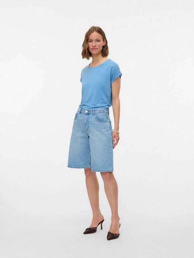 Vero Moda Shirt met ronde hals VMAVA PLAIN SS TOP GAJRS NOOS - Foto 4