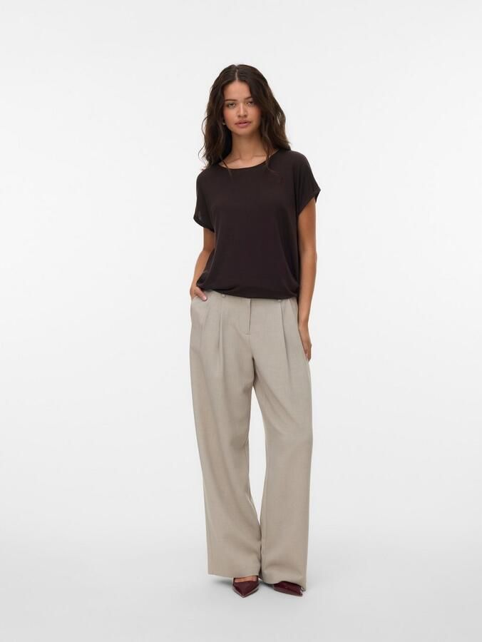 Vero Moda Shirt met ronde hals VMAVA PLAIN SS TOP GAJRS NOOS - Foto 4