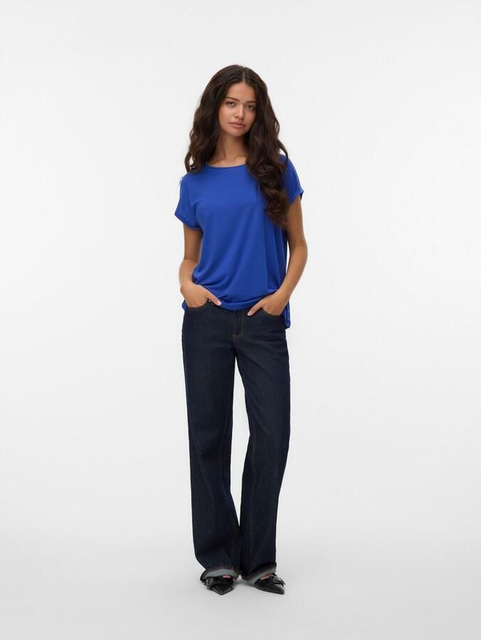 Vero Moda Shirt met ronde hals VMAVA PLAIN SS TOP GAJRS NOOS - Foto 3