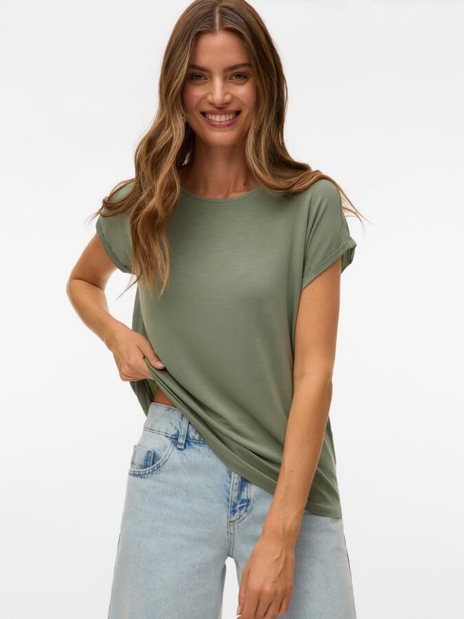 Vero Moda Shirt met ronde hals VMAVA PLAIN SS TOP GAJRS NOOS - Foto 6