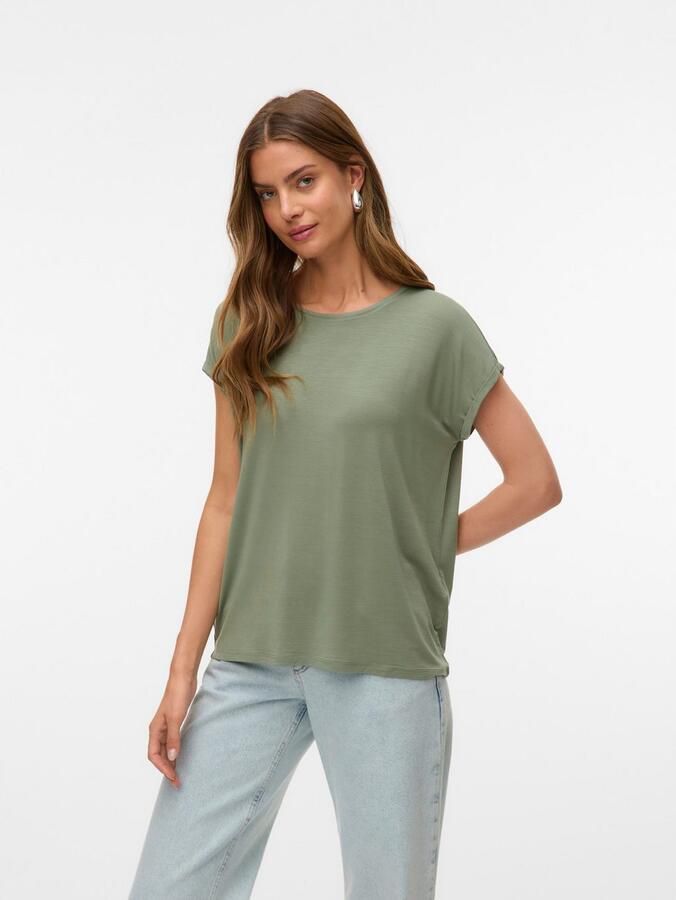 Vero Moda Shirt met ronde hals VMAVA PLAIN SS TOP GAJRS NOOS - Foto 3