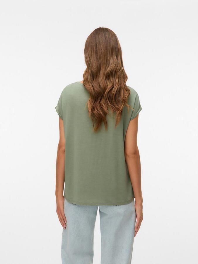 Vero Moda Shirt met ronde hals VMAVA PLAIN SS TOP GAJRS NOOS - Foto 4
