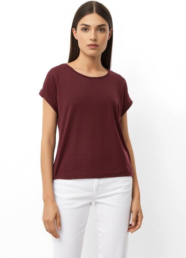Vero Moda Shirt met ronde hals VMAVA PLAIN SS TOP GAJRS NOOS - Foto 5