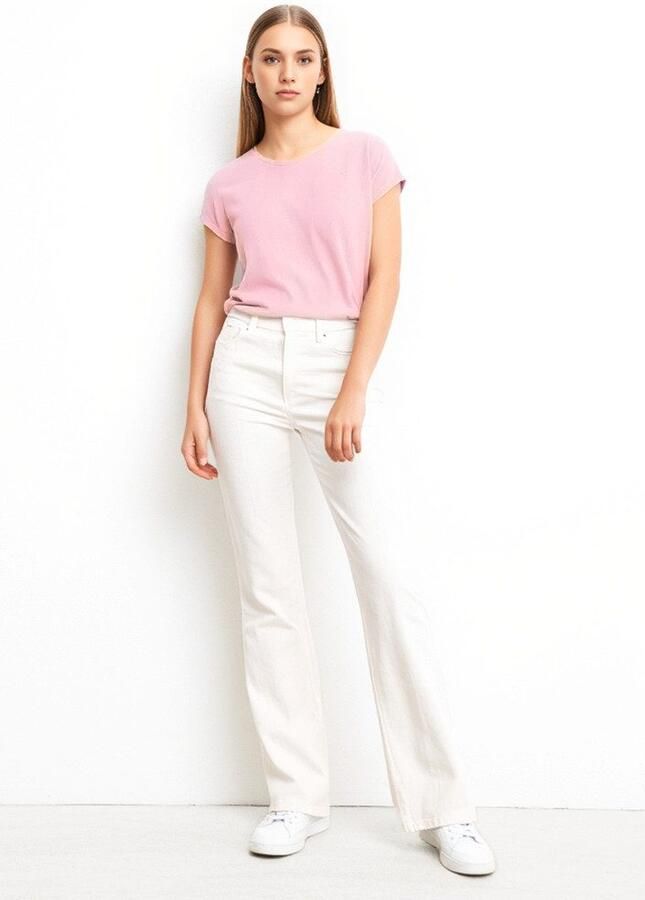 Vero Moda Shirt met ronde hals VMAVA PLAIN SS TOP GAJRS NOOS