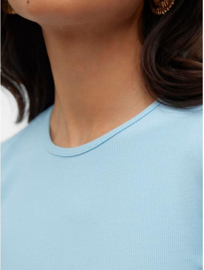 Vero Moda Regular fit T-shirt met geribde look model 'CHLOE' - Foto 3