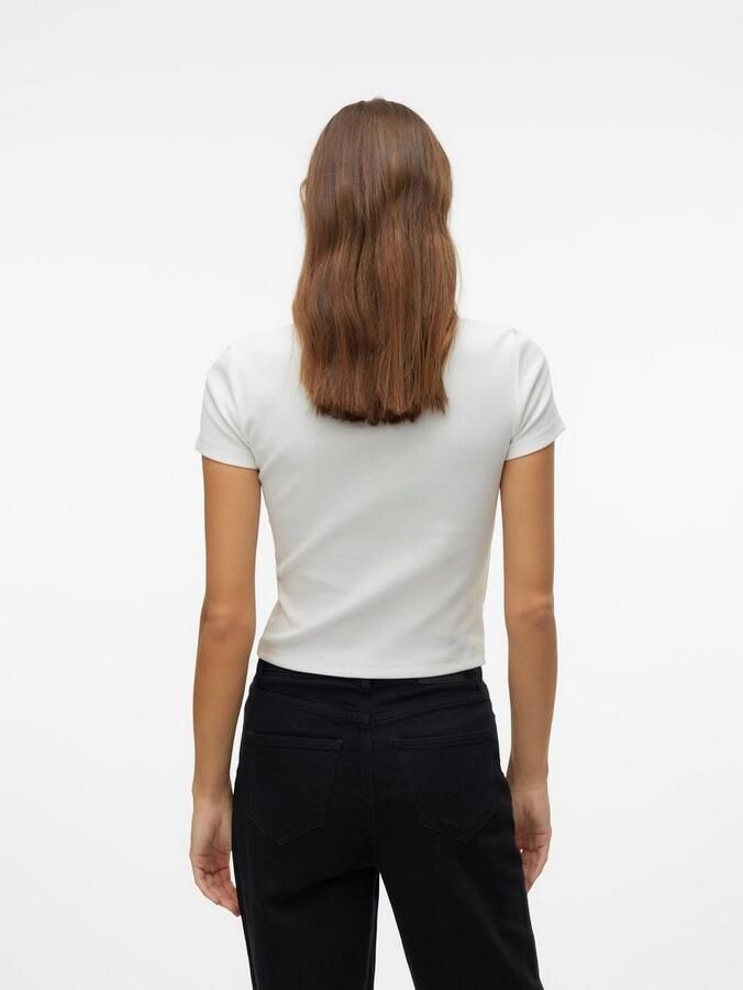 Vero Moda Regular fit T-shirt met geribde look model 'CHLOE' - Foto 5
