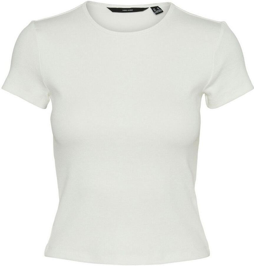 Vero Moda Regular fit T-shirt met geribde look model 'CHLOE'
